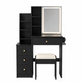Schminktisch Set MDF mit Spiegel und Hocker 80x40x140cm