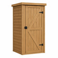 Garten Geräteschrank Holz Hellbraun 75x50x175cm