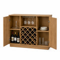 Weinregal Schrank Eiche Massivholz 91cm x 116cm x 35cm