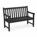 Holz Gartenbank Schwarz 120 cm
