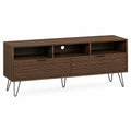 TV-Schrank MDF Walnussoptik mit Metallbeinen