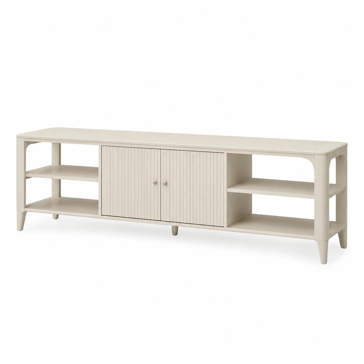 TV-Möbel Holz Beige 180x40x50 cm mit Regalfächern