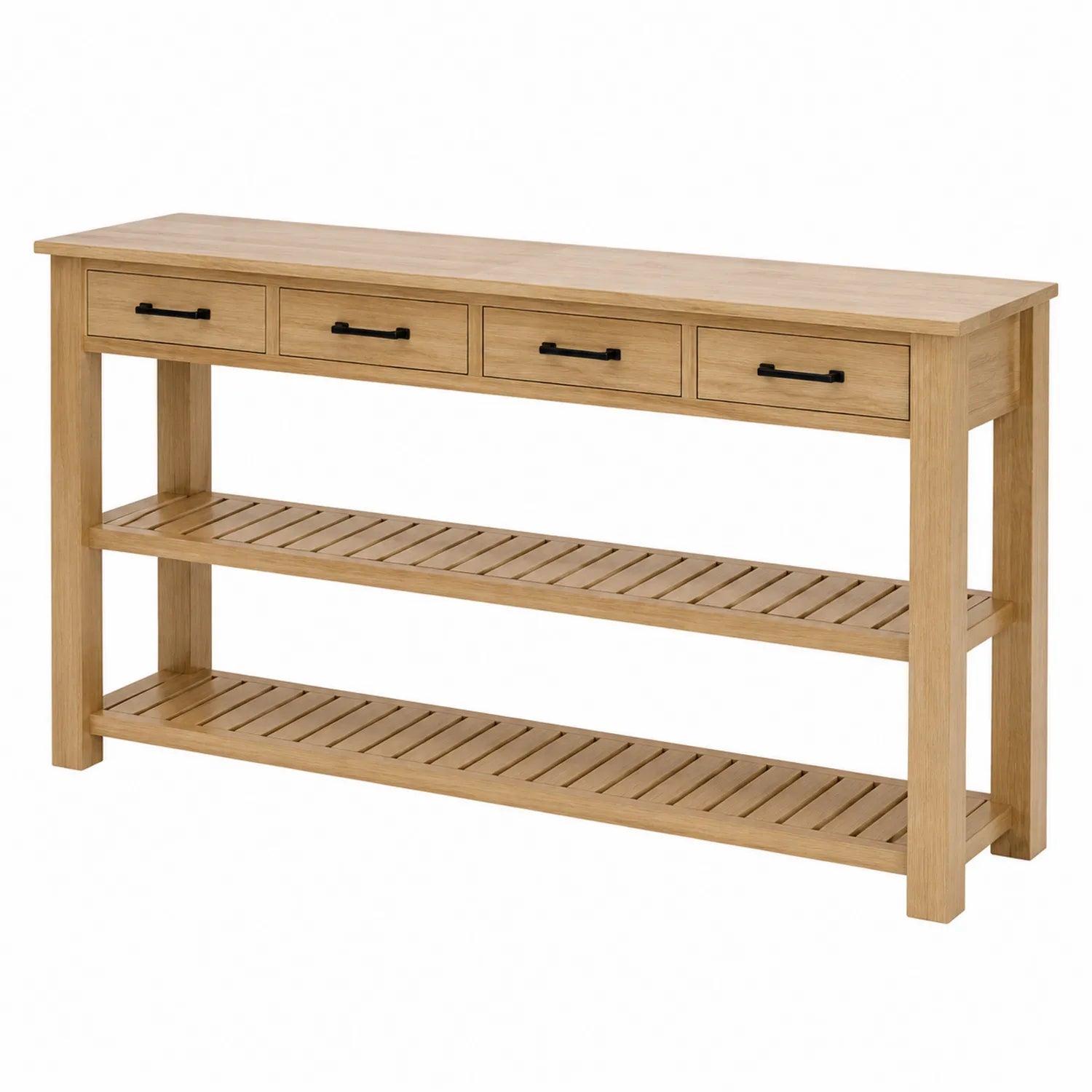 Konsolentisch aus Holz mit vier Schubladen 120x30x80 cm