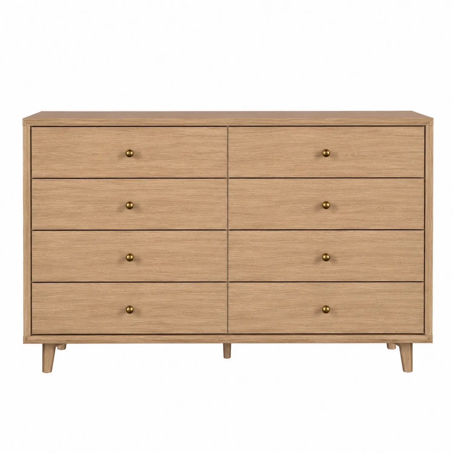 Kommode aus Eiche mit 8 Schubladen 120x40x80cm