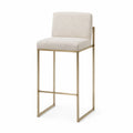 Metall Barstuhl mit Polyesterbezug Beige
