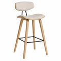 Barhocker Holz Eiche Beige