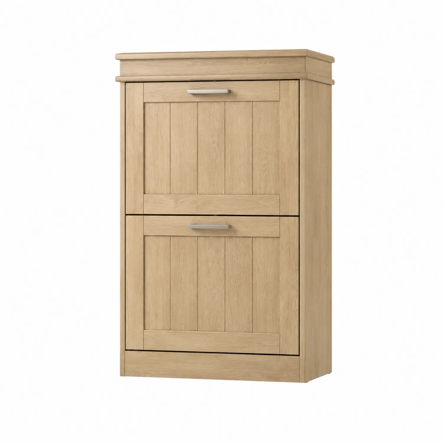 Holz Schuhschrank Beige mit 2 Türen