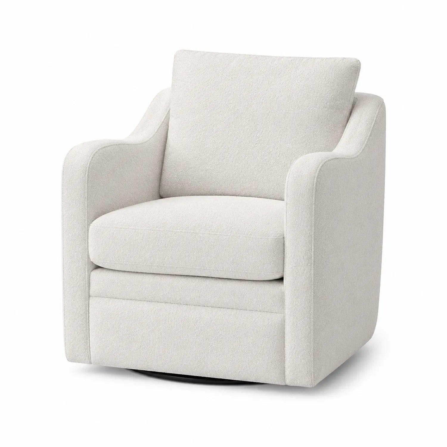 Drehbarer Sessel aus Polyester in Creme