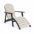 Adirondack Gartenstuhl aus Holz Beige und Schwarz