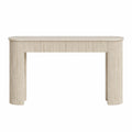 Konsolentisch aus Eichenholz Beige 120x40x75 cm