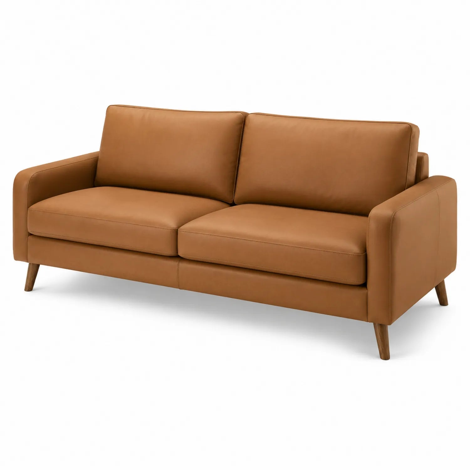 3-Sitzer Sofa aus PU-Leder Braun 220x90x85cm