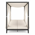 Outdoor Tagesbett Aluminiumgestell Beige Polsterung