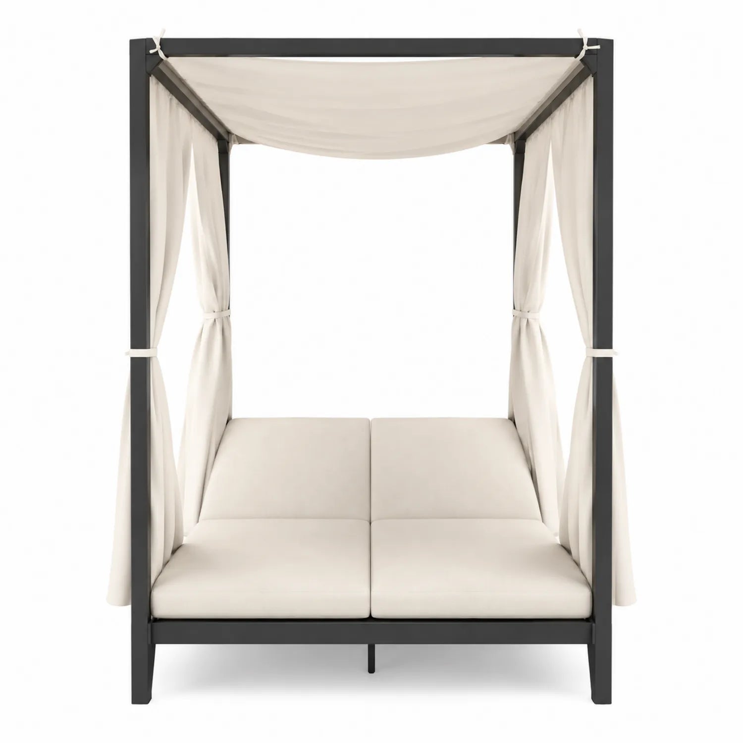 Outdoor Tagesbett Aluminiumgestell Beige Polsterung