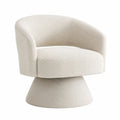 Bouclé-Polstersessel Drehbar Creme 90x75x75 cm