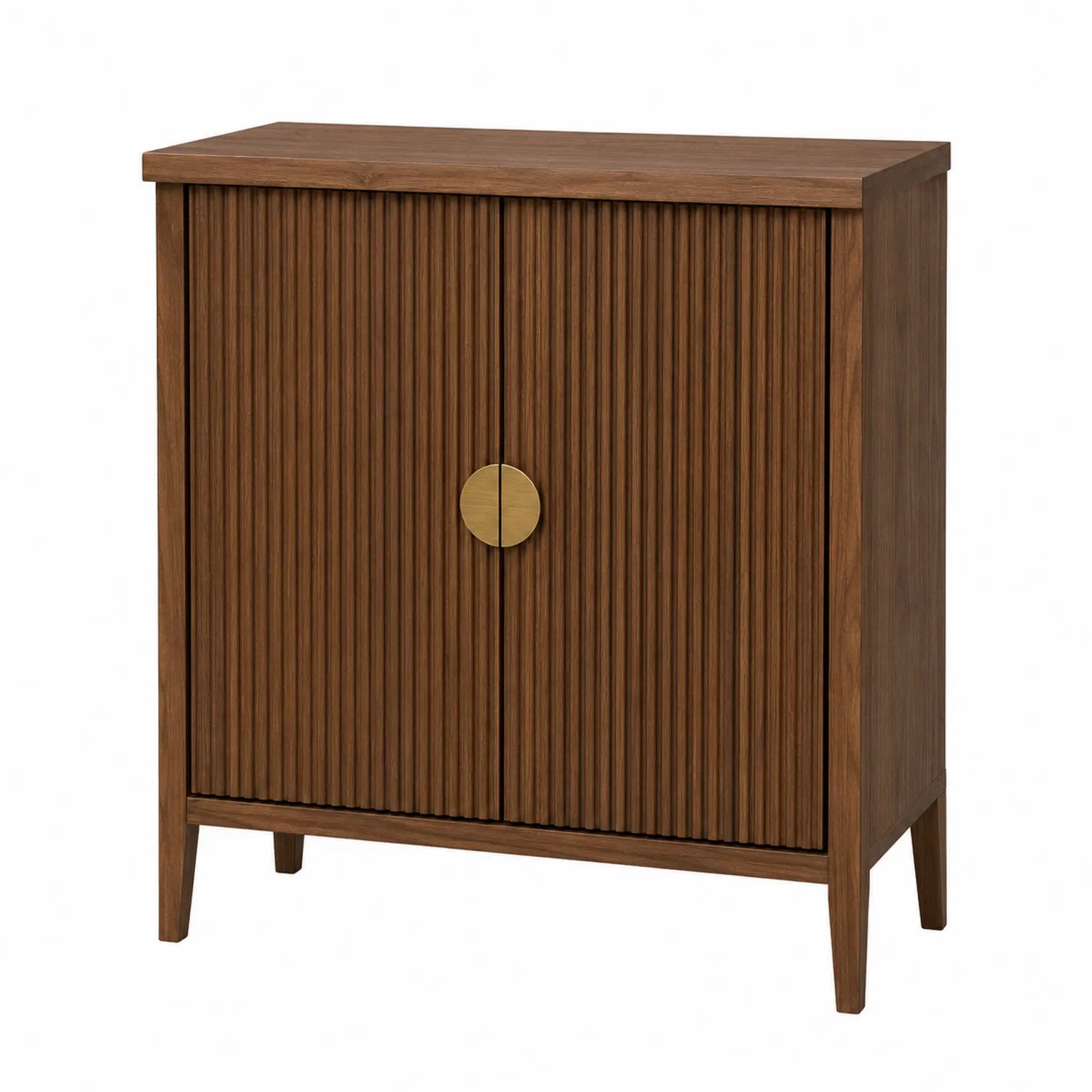 Sideboard aus Holz mit Metallgriffen, Braun