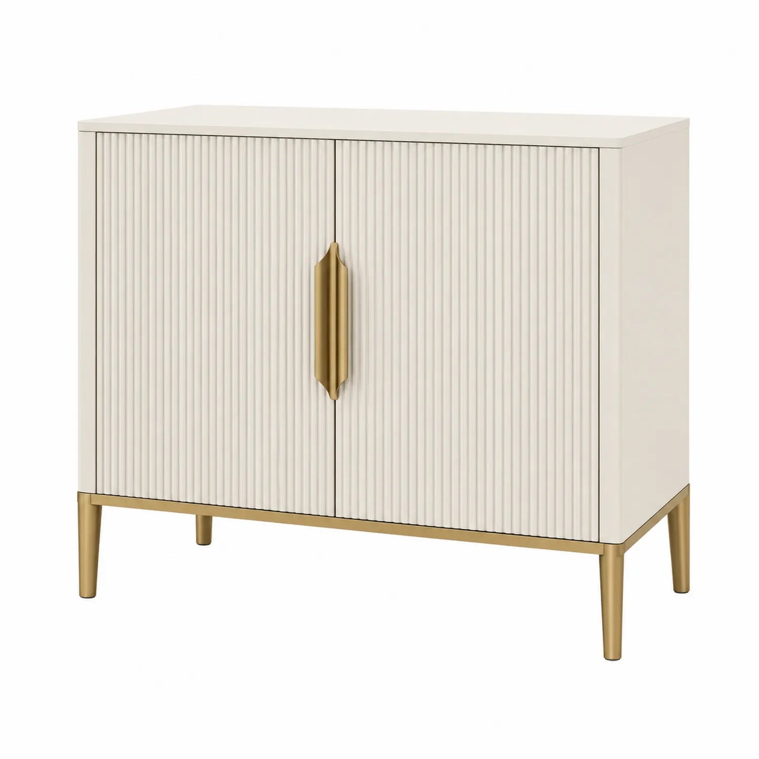 Sideboard Holz Weiß Metallbeine